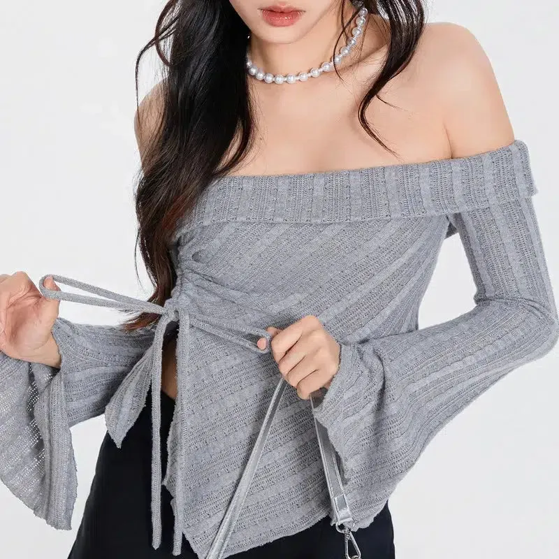 Ruched Off Shoulder Top