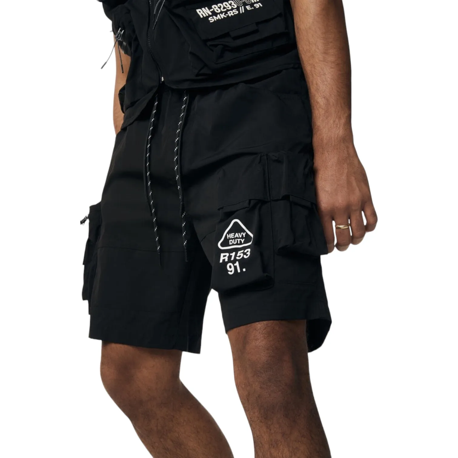 SMOKE RISE: Nylon Utility Shorts WS24283