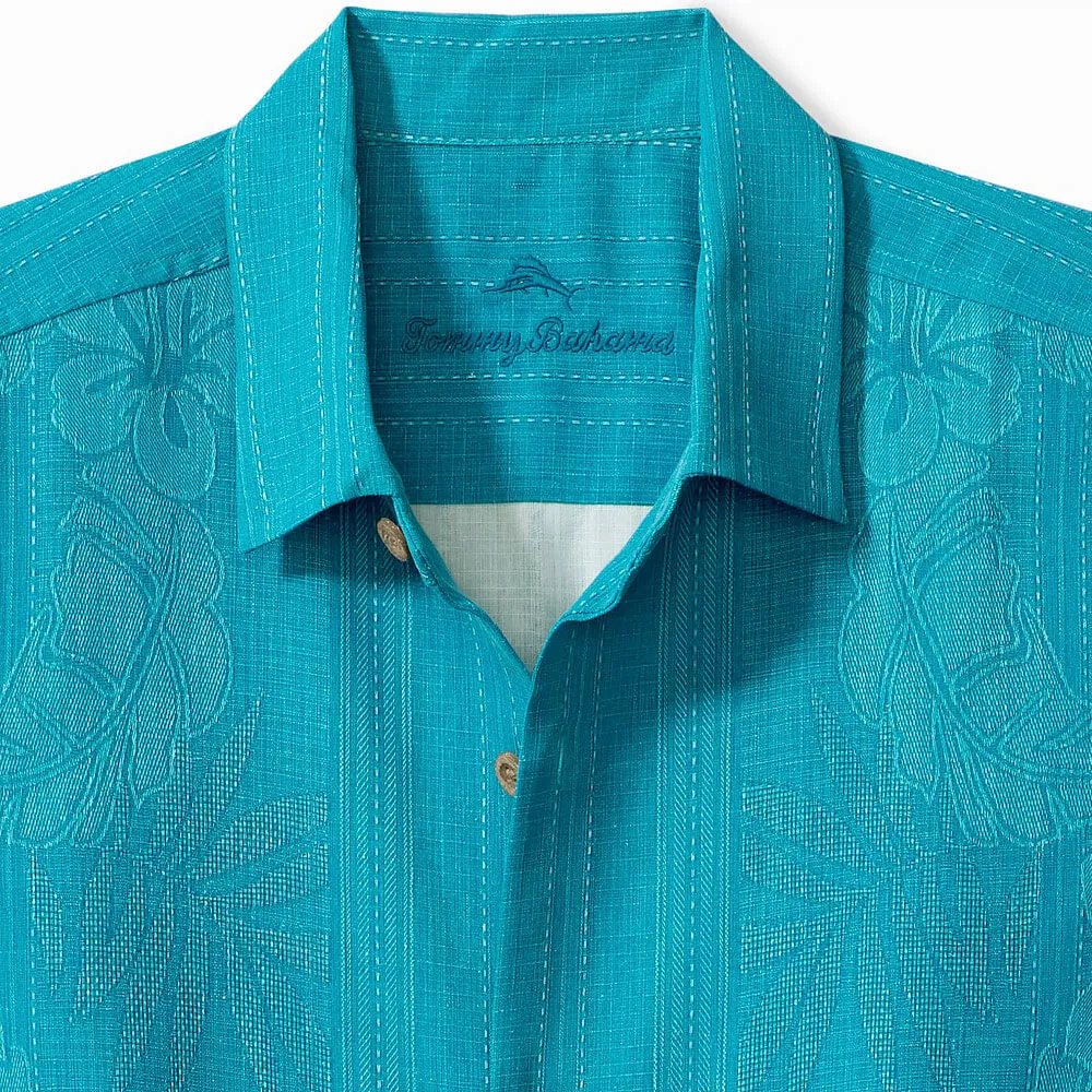 Tommy Bahama Bali Border Camp Shirt - Hazy Teal