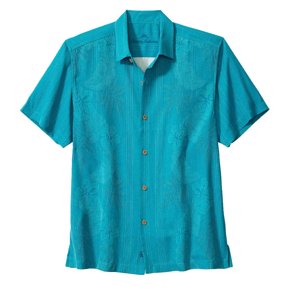 Tommy Bahama Bali Border Camp Shirt - Hazy Teal