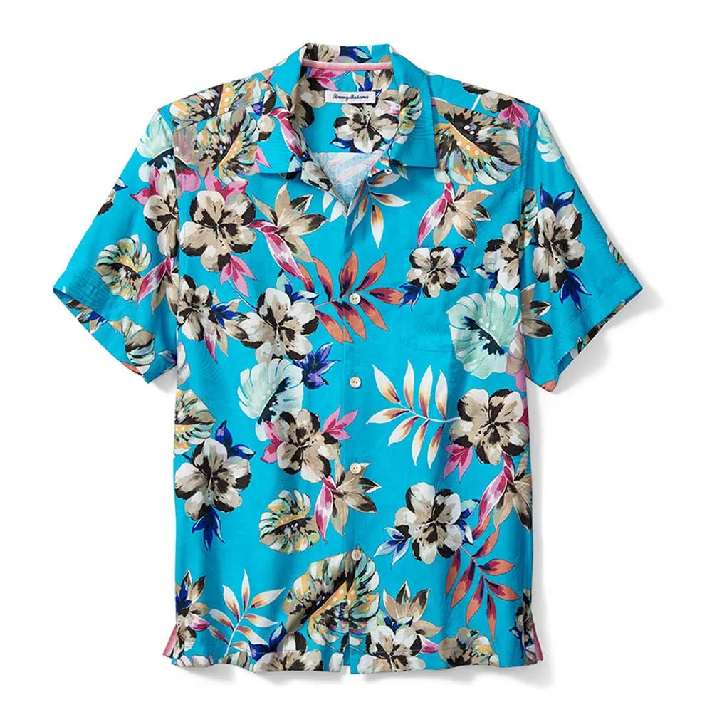 Tommy Bahama IslandZone Jetties Beach Blooms Camp Shirt - Blue Danube