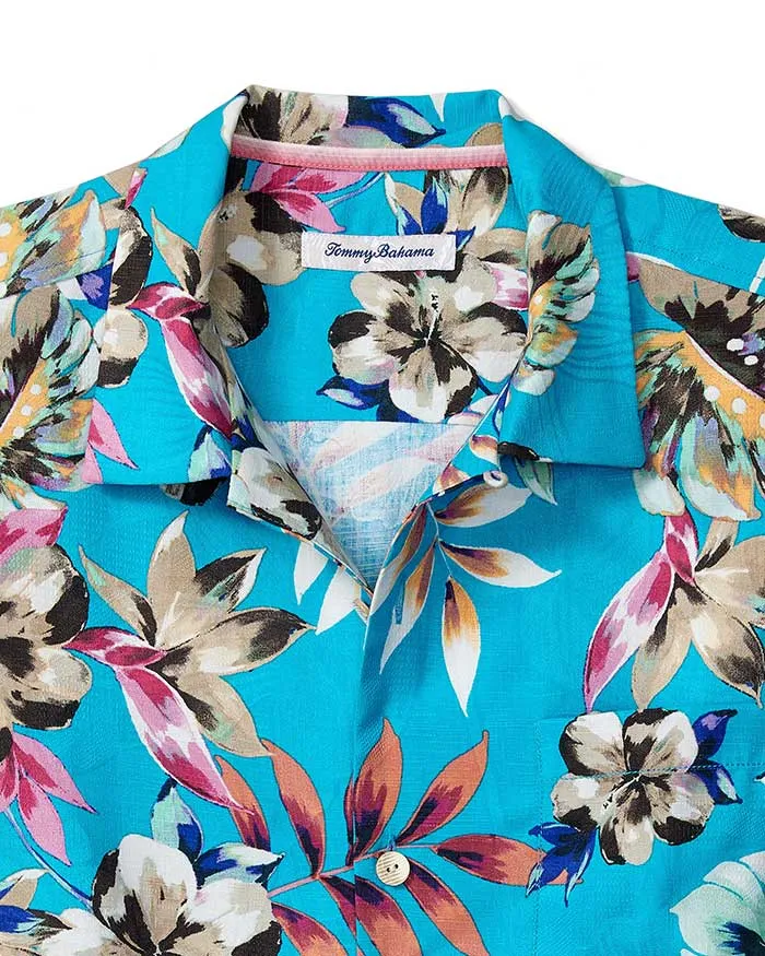 Tommy Bahama IslandZone Jetties Beach Blooms Camp Shirt - Blue Danube